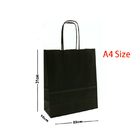 250gsm 300gsm Black Printed Paper Shopping Bag Recyclable Custom Logo