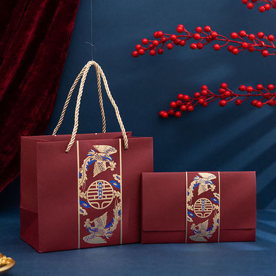 Gift Packaging Printed Paper Shopping Bag With Handles Rope Recyclable